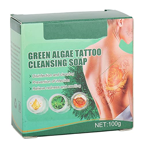 Залепете чистење тетоважа тетоважа зелен сапун, зелен сапун привремени тетоважи 3 парчиња тетоважа концентриран зелен сапун 10,6oz миење сапун за чистење благо олесн