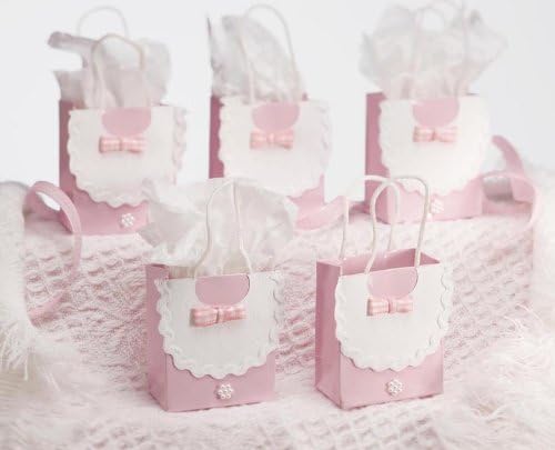 Дарис розова торба 2-1/2 од 3-инчен украсена торба за фаворити, 12-парчиња