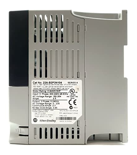 22A-B2P3N104 PowerFlex 4 AC диск 240V 0,4kW VDF Запечатен во кутија 1 година гаранција