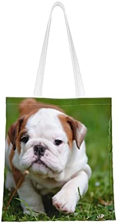 Симпатична пушка кучиња печатено платно торба за тота за жени лесни торбички за купување торбички за торбички за подароци торбички торбички торбички торбички тор?