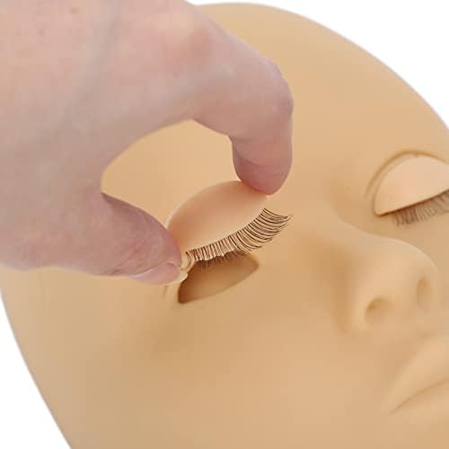 PLPLAAOO LASH MANNEQUIN Глава, трепките за манекенска глава за одвојување на трепките за трепки за шминка за манекен за продолжување на лицето,