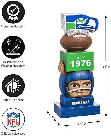 Тимска спортска Америка Сиетл Seahawks гроздобер NFL Tiki Totem статуа