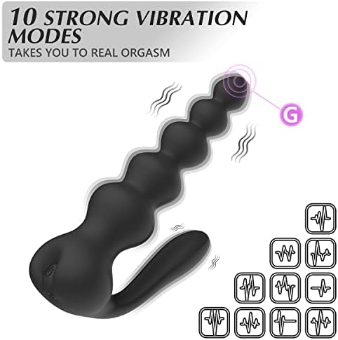Анален вибратор, вибрирачки масажер на простата со 10 режими на вибрации безжичен далечински управувач анален секс играчки за мажи парови