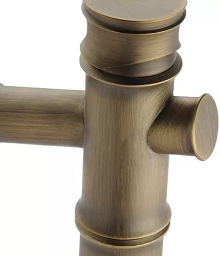 Антички месинг бамбус форма единечна рачка рачка за бања со бања миксер за миксер