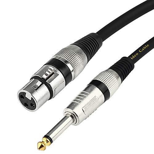 Сенор кабел женски XLR до 1/4 TS Моно Jackек Небалансиран микрофон Кабел микрофон за динамичен микрофон - стапала