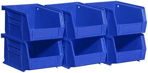 АКРО-МИЛС 08212BLUE 30210 АКРОБИНИ Пластични корпи за складирање, виси контејнери за редење ,, сина, 6-пакет