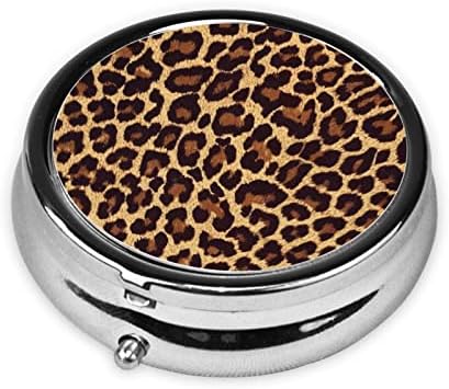 Cool Cheetah Leopard Round Pill Box, мини преносна кутија за пилули, погодна за дома, канцеларија и патување