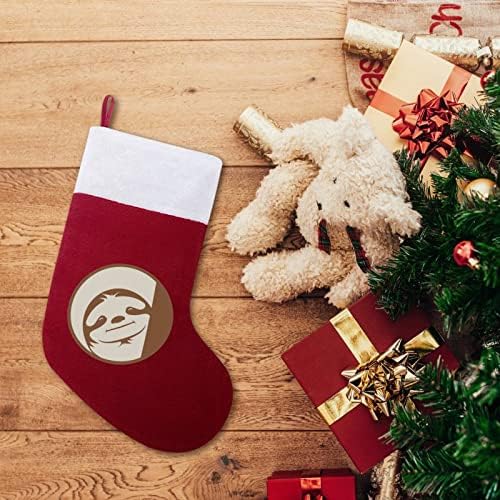 Симпатична мрзливост Божиќ што виси порибување симпатична санта чорап за украси за украси на Божиќ