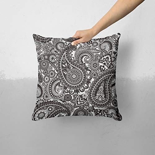 Iirov црно -бел шема на пасили - Прилагодено украсен украс за дома или отворено фрлање перница за софа, кревет или перница за кауч