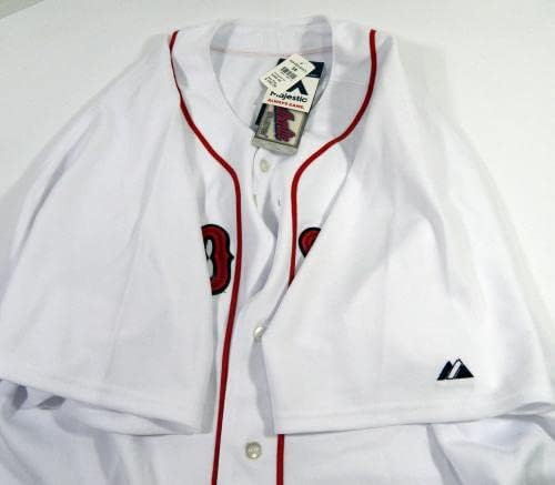 Mens Boston Red Sox автентичен бел дрес 56 DP47397 - користена игра во НБА