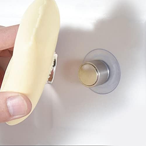 Додатоци за када Bestoyard 1 Поставете wallиден магнетски сапун за сапун wallид монтиран за висечки сапун сапун магнетски држач за сапун