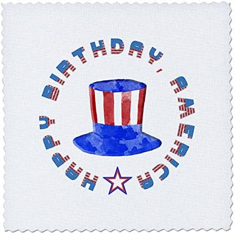 3дроза Среќен роденден, Америка. Денот На Независноста патриотски подарок-Ватенка Квадрати