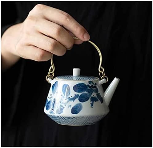 DMWMD чиста рачно насликана Persimmon бела порцеланска чајничка керамичка чајник со церемонија на чај од филтер Кунг Фу Пуер