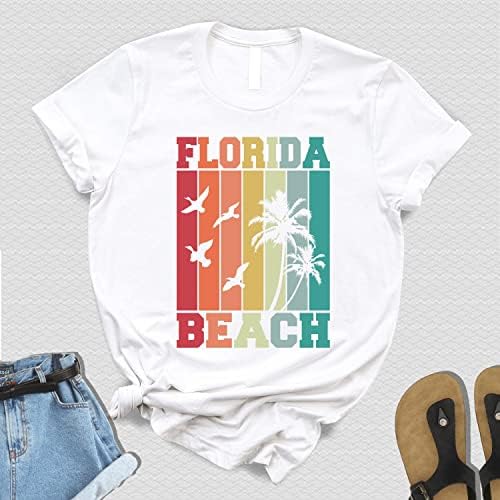 Ретро гроздобер кошула на плажа во Флорида, летен плажа за одмор на плажа подарок за loversубители на плажа