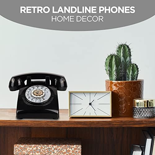 Dansoony - Ретро ротирачки телефон - гроздобер ротационен телефон во 1960 -тите - старомодни фиксни телефони за дома, канцеларија, биро - ретро