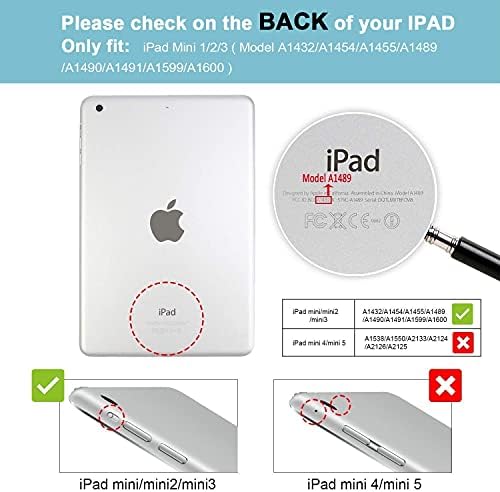Procase Rosegold iPad Mini 1 2 3 Тенок пакет со лесни куќи со [2 пакет] iPad mini 1 2 3 7.9 Заштитувачи на екранот