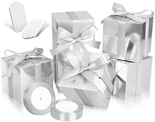 ДОЈИД Златни Кутии за Подароци 5х5х5, 30 Пакувајте Хартиени Кутии За Подароци Со Капаци За Подарок, Кутија За Предлог За Деверуша, Кутии За Кекси, Кутија За Подароци За