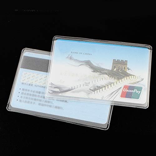 Nuobesty Пластични Кредитна Картичка Заштитник Јасен Џеб Бизнис Картичка Случај Тенок Држач Бизнис Картичка За Мажи или Жени, Супер Светлина, 50 парчиња