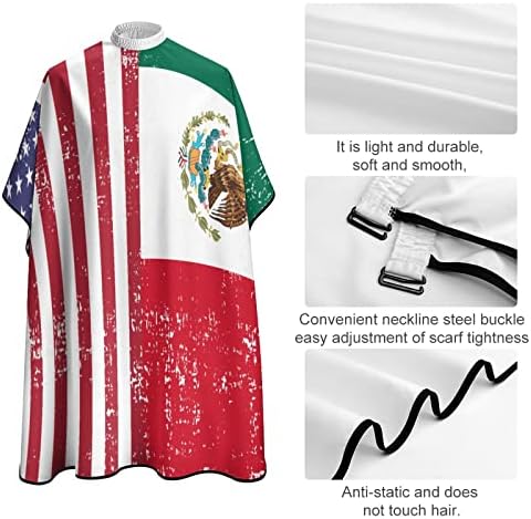 Американско Мексико Знаме Возрасни Бербер Кејп Лесен Стил Коса Сечење Кејп Фризерски Кејп Наметка Престилка
