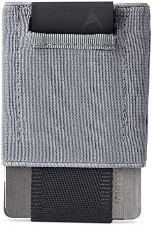 Номатски тенок минималистички преден паричник за џеб за мажи и жени, држи 4-15 картички, со скриени пари и клуч џеб, ултра-тенок еластичен