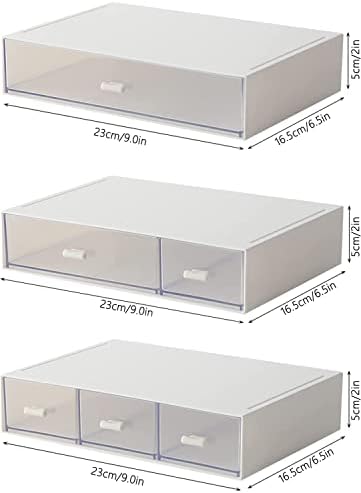 Организатор на бирото за кулузија-3 Ниво на фиоки за складирање со 6 оддели за бели фиоки за бело стабилно за складирање на биро, додатоци
