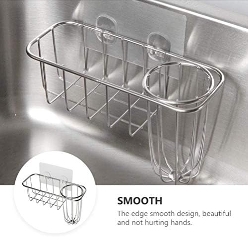 Хемотон мијалник челик решетката челична кујна сунѓер четка за четки за четки за складирање на корпа за висина вода доказ за складирање на сунѓер