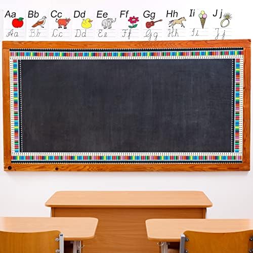 66 стапки во обоени моливи гранични облоги на светли билтени граници налепници за моливи, билтени, граници на црна табла и тримери за враќање во училишната училница