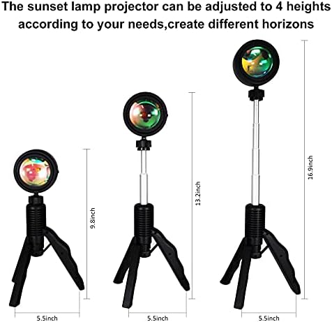 Солокинг Зајдисонце Проекција Светилка, Зајдисонце светилка Со Прилагодување На Висината, 360 Степени Ротација, Флексибилни