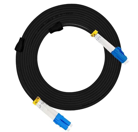 Ultra Spec Cables LC до LC Оклопно оклопно дуплекс 9/125 Синглмоден оптички кабел за печ -кабел 50 метар 50 метри