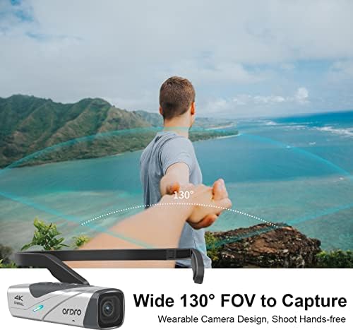 Capture POV-Caper Camerabable Camerabable Ep8, без приложување на фотоапаратот, Ultra HD 4K 60FPS камера со сензор 1/2,8 , стабилизатор