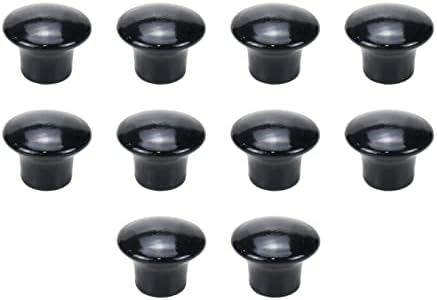 Wealrit 10 парчиња Копчиња Од Црно Дрво, копчиња За Печурки Од Дрво, Тркалезни Дрвени Копчиња Со Завртки, Дијаметар 0,9 Инчни Копчиња За Фиоки