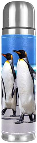 Вакуумска Изолирана Кригла Од Нерѓосувачки Челик, Термос Шише Со Вода За Печатење На Пингвини На Плажа За Топли И Ладни Пијалоци Деца