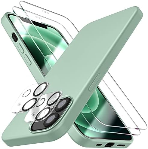 JTWIE [5 во 1 Компатибилен со Iphone 12 Мини Куќиште, Силиконски Случај Отпорен на Удари со [2 Заштитници на Екранот и 2 Заштитници На Камерата] за iPhone 12 Мини 5,4 Инчи …