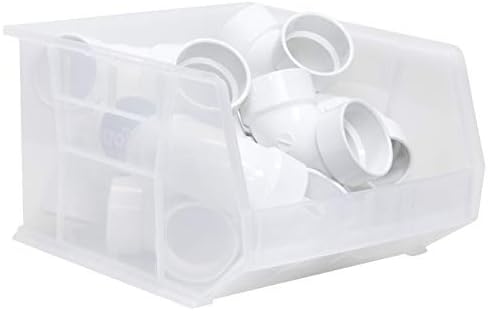 АКРО-МИЛС 30270 АКРОБИНИ Пластични висечки Организатор за складирање Бин, 18-инчен х 16-инчен x 11-инчен, чист, 3-пакет и Акро-Милс