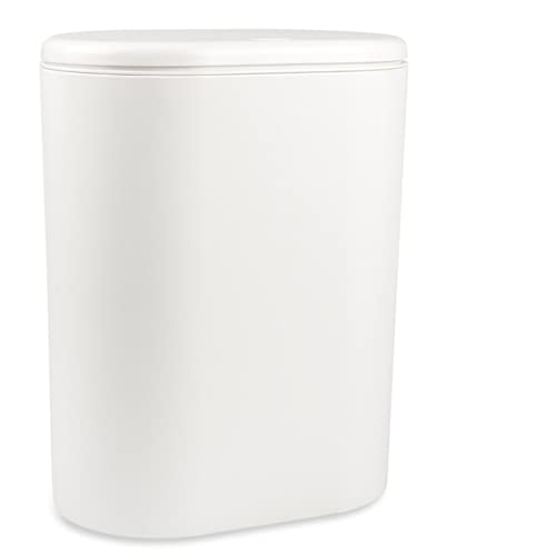 Skimt Trash Can Bales 8L пластична тенок фитинг ѓубре може да троши корпа за хартија со капакот кујнски тоалет тоалет Тесен отпадоци за отпадоци може