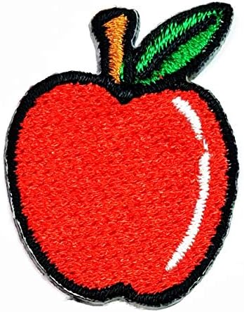 Мини црвено јаболко овошје налепници налепници на налепници Апликација за везење железо на значка DIY рачно изработени занаети фармерки маица