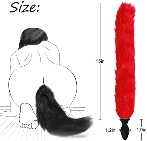 FOX опашка, приклучок за задник со мазна долга лисица опашка од анален секс играчки улога игра флертување на животинска опашка/анален