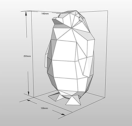 Вла-ДП император Пингвин татко и син 3Д модел на хартија рачно изработена игра геометриска домашна декорација оригами загатка