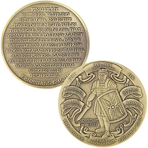 Ниупи го облече целокупниот оклоп на Бого-Ефе 6: 11-13 Медалјон на колекционерот на монети со 3Д предизвици