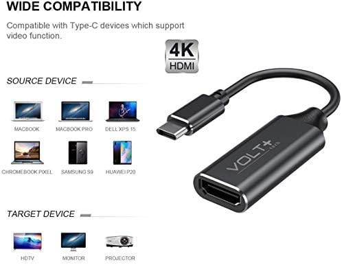 Volt Plus Tech HDMI 4K USB-C комплет компатибилен со Mercedes Sprinter 907 Медиумски кабел за надградба на професионален адаптер со дигитален целосен