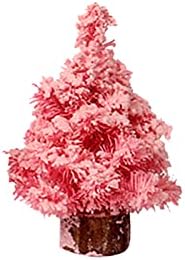 Мини новогодишно дрво Мало пин и дрво со дрвени основи за празничка забава домашна таблета декор за Божиќ