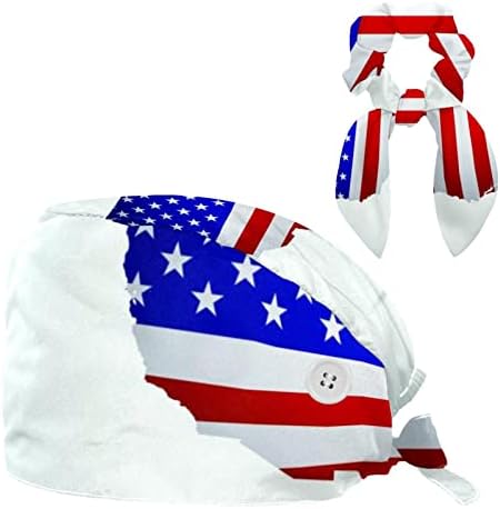 Американски мапа на знамето прилагодливи буфонски капачиња Капчиња Работно капаче со лак за коса