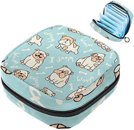 Коска за кучиња со сина санитарна торба за складирање на салфетка, менструална чаша торбичка за доење на подлогата за доење на