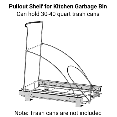 Извлечете ја конзервата за отпадоци под кабинетот, тешка должност под мијалник за мијалник со силиконска рачка, извадете ја лименката
