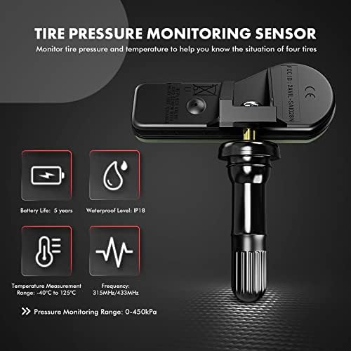 Сензор за мониторинг на притисок на гумите A-Premium компатибилен со Volvo XC90 -2021 S80 V60 2015-2019 L4 2.0L L5 2.5L L6 3.0L