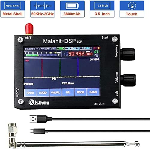 Malahit Dsp Sdr Приемник 50KHz-2000MHz 2ghz Регистрирани 3.5 инчен Допирање Лцд Екран