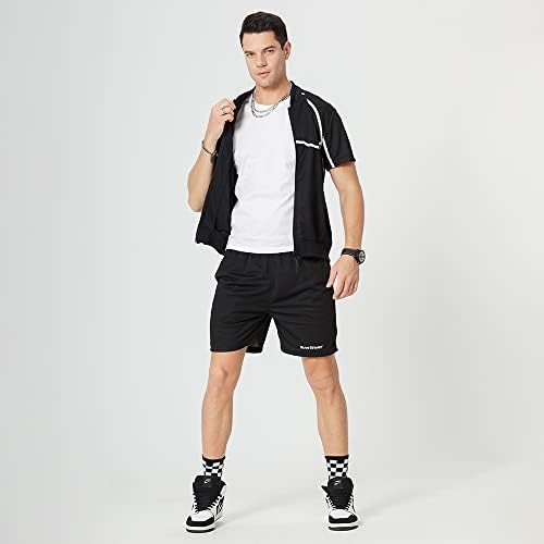 Летни машки комплети памук патент џемпер + шорцеви Поставете хип хоп-тренер О-вратот врвови мажјаци спортови за трчање костуми