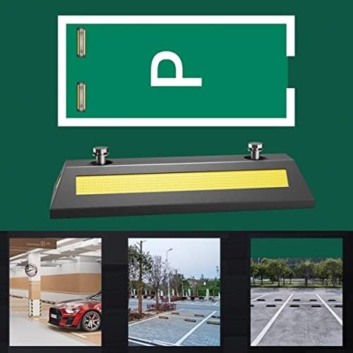 Deshitong 2 Пакет Паркинг Блокови, Тешки Гумени Тротоарот Паркинг Со Жолта Рефективен Лента, Паркинг Затворач За Автомобил, RV, Камион