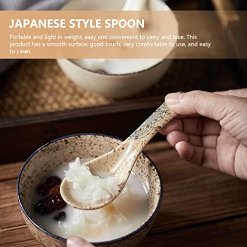 Лажица За Предјадење Со Керамичка Супа УНОНА: 6 парчиња Вонтон Ориз Фо Рамен Лажици За Тестенини Азиски корејски Јапонски Кинески Храна За Сервирање