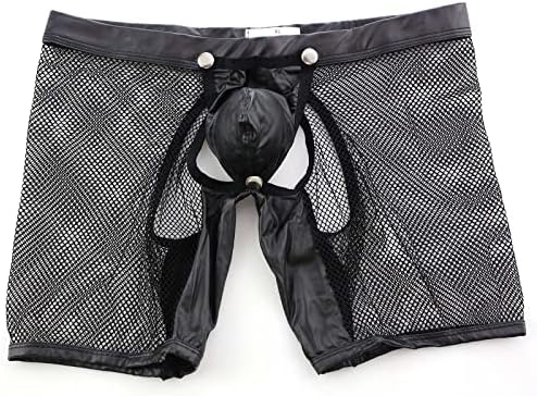 Bmisegm Mens Cotton Boxers Машки модни долна облека секси плетеници се возат на брифинзи за долна облека, секси не еластична долна